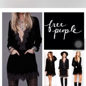 Free People Black Velvet Dreams tunic /dress